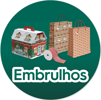 Embrulhos: Caixa, Sacos e Fitas Natalicias 
