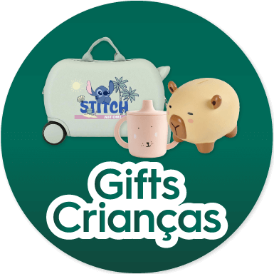 Gifts de Crianças: Mala Viagem Stitch, Mealheiro e Copo de aprendizagem