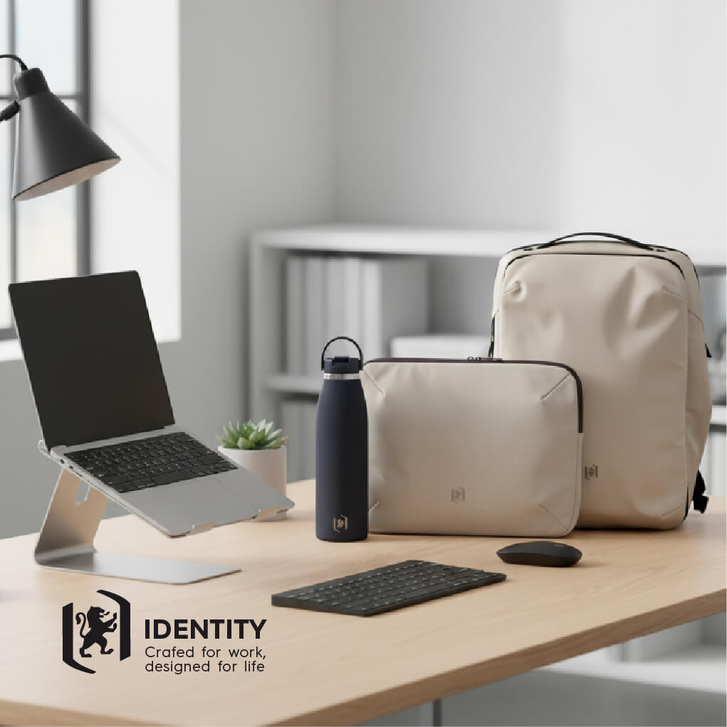 Mochila, Pasta de portátil e Garrafa térmica da Oxford Identity