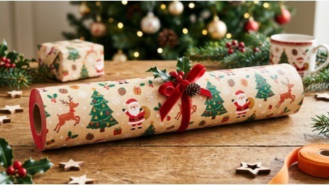 Papel de regalo de Navidad