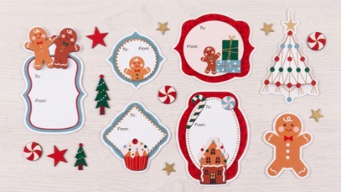Etiquetas y pegatinas navideñas